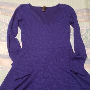 Royal floral blue dress